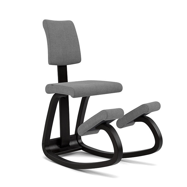 Variable™ Plus - Rocking ergonomic chair in wood and fabric (Base - Black Lacquered Ash)