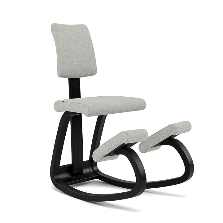 Variable™ Plus - Rocking ergonomic chair in wood and fabric (Base - Black Lacquered Ash)