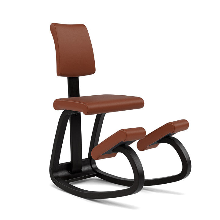 Variable™ Plus - Rocking ergonomic chair in wood and fabric (Base - Black Lacquered Ash)