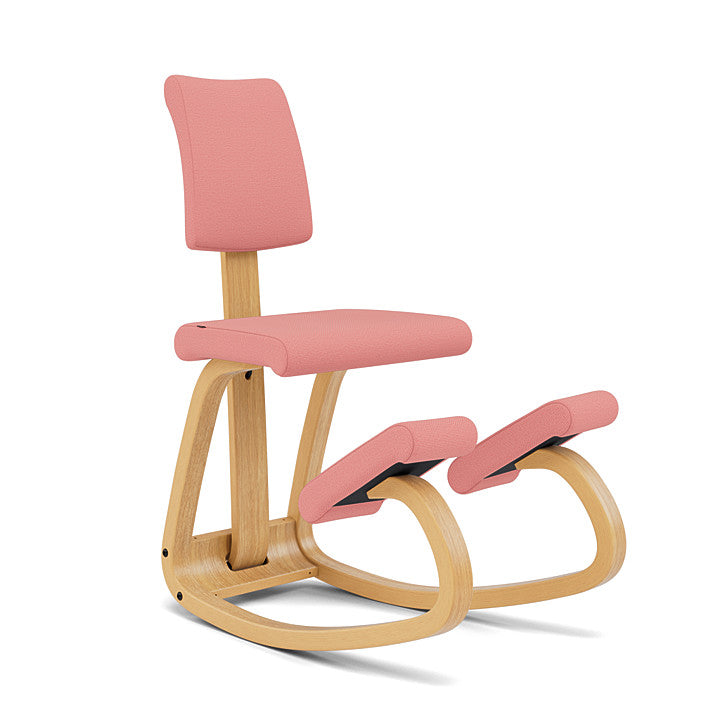 Variable™ Plus - Rocking ergonomic chair in wood and fabric (Base - Light Brown Lacquered Ash)