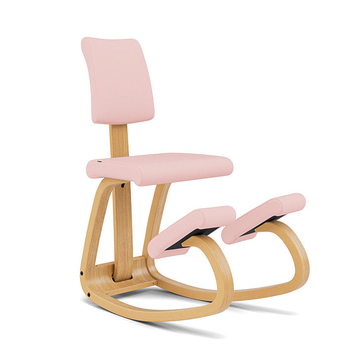 Variable™ Plus - Rocking ergonomic chair in wood and fabric (Base - Light Brown Lacquered Ash)