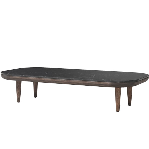Fly SC5 coffee table, smoked oak - black Marquina marble