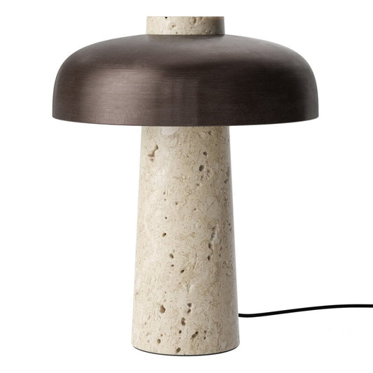 Reverse table lamp by Audo Copenhagen #bronzed brass - travertine #