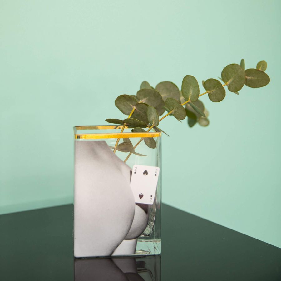 Glass Vase Two of Spades by Seletti