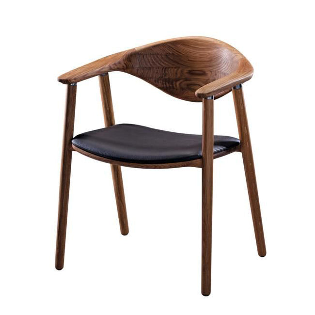 Naru - Seat Upholstered Leather chair with armrests by Artisan