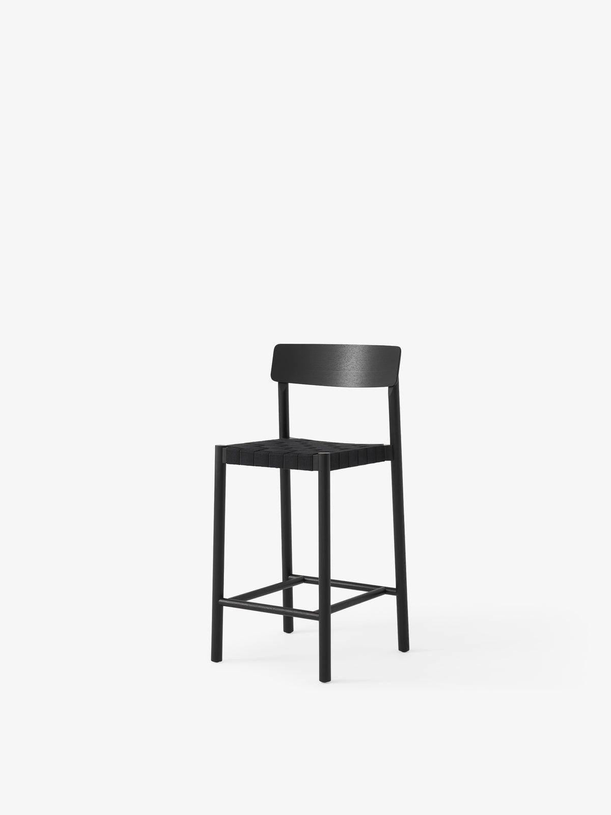&tradition Betty Counter Chair TK12 – Black Lacquered Ash w. Black Webbing