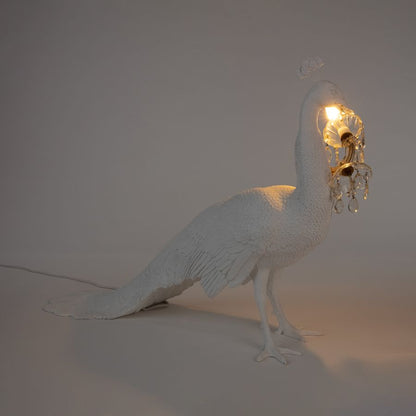 LED Resin Floor Lamp Peacock Led Lamp by Seletti