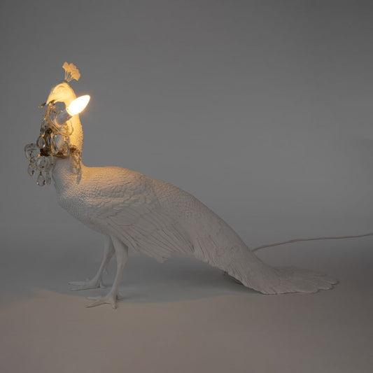 LED Resin Floor Lamp Peacock Led Lamp by Seletti