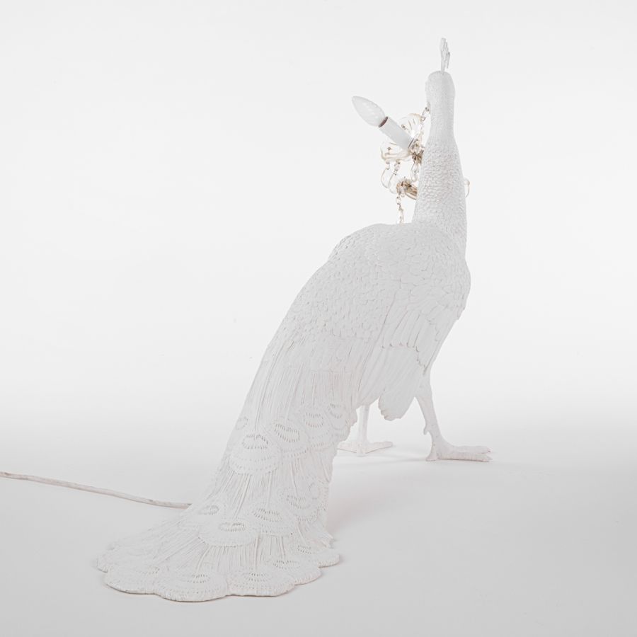 LED Resin Floor Lamp Peacock Led Lamp by Seletti