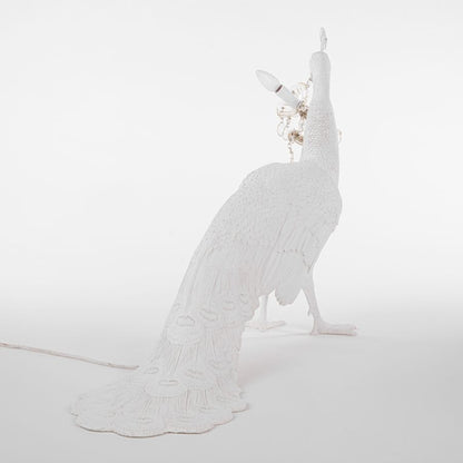 LED Resin Floor Lamp Peacock Led Lamp by Seletti