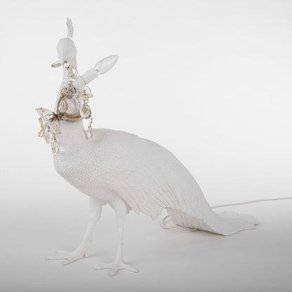 LED Resin Floor Lamp Peacock Led Lamp by Seletti