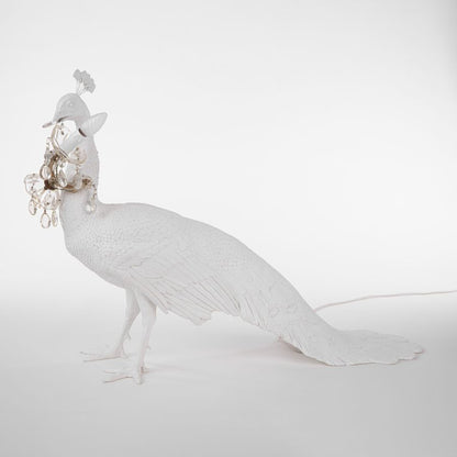 LED Resin Floor Lamp Peacock Led Lamp by Seletti