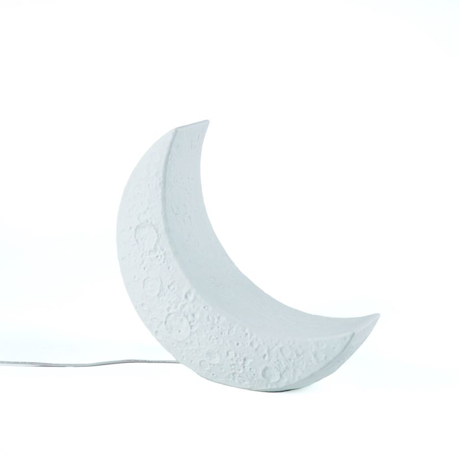 Porcelain Table Lamp My Tiny Moon Lamp by Seletti