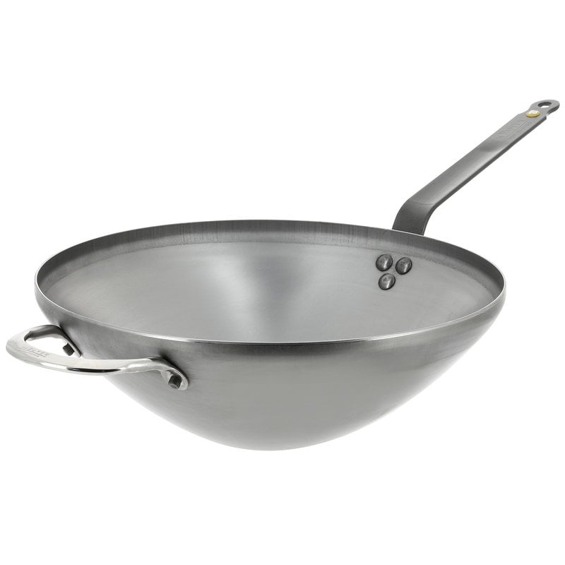 Mineral B wok pan 32 cm  by De Buyer # #