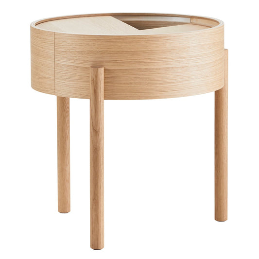 Arc side table, oiled oak