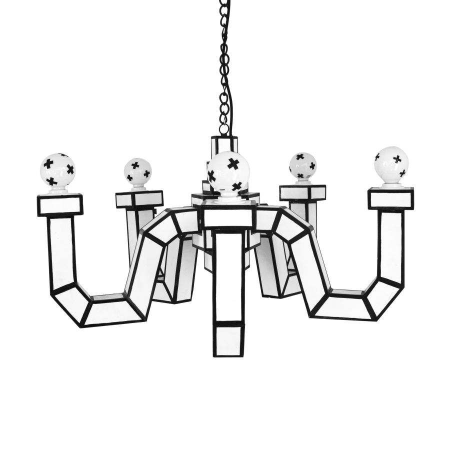 100% recycled cardboard Chandelier CUT 'N PASTE Chandelier by Seletti