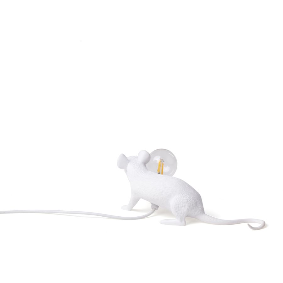 Resin Indoor Table Lamp Mouse Lamp Lop by Seletti #White