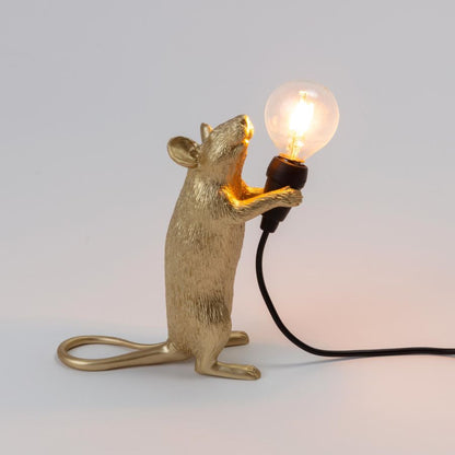 Resin Indoor Table Lamp Mouse Lamp Step by Seletti #Gold