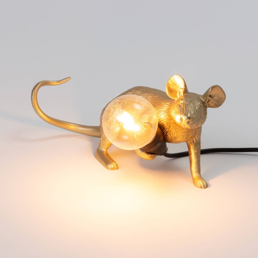 Resin Indoor Table Lamp Mouse Lamp Lop by Seletti #Gold