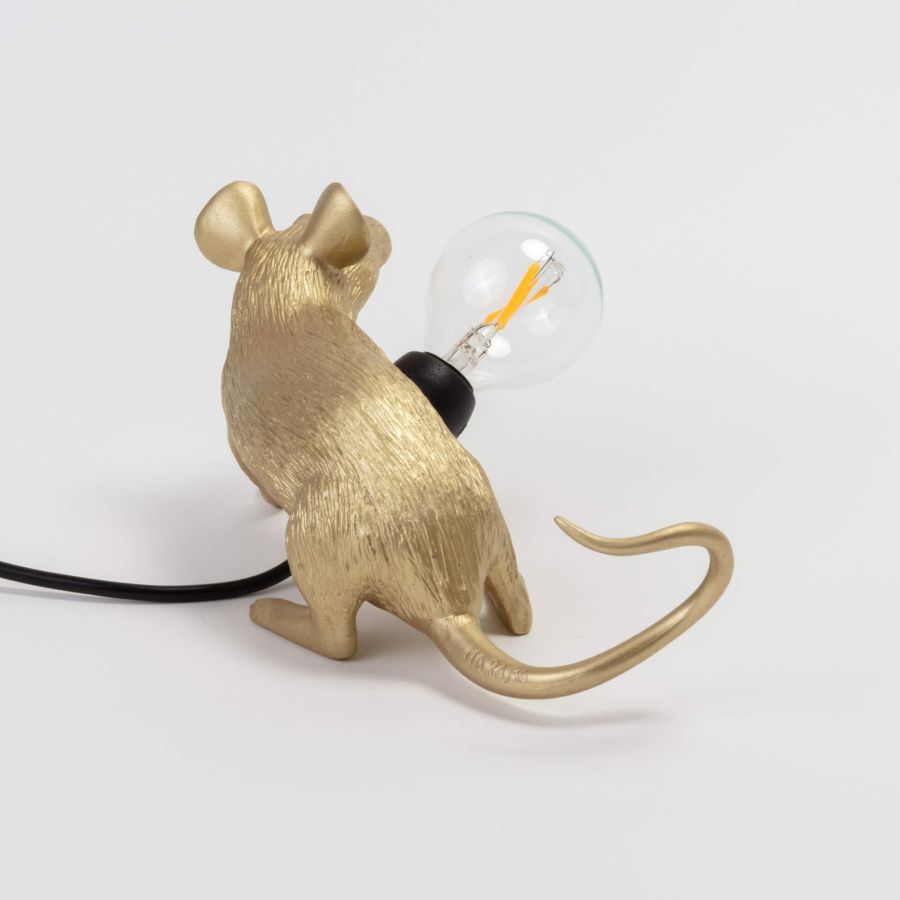 Resin Indoor Table Lamp Mouse Lamp Mac by Seletti #Gold