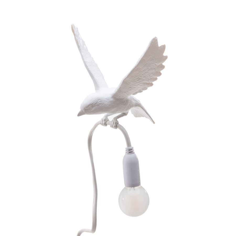 Resin Table Lamp with Clamp Sparrow Lamp Landing by Seletti #White