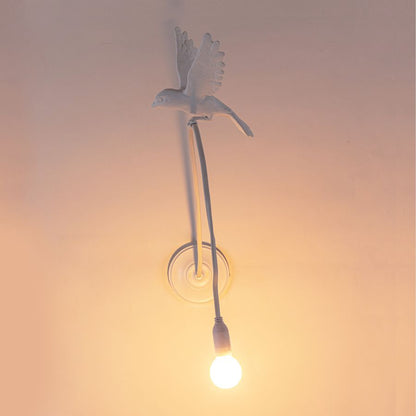 Resin Wall Lamp Sparrow Lamp Landing by Seletti #White
