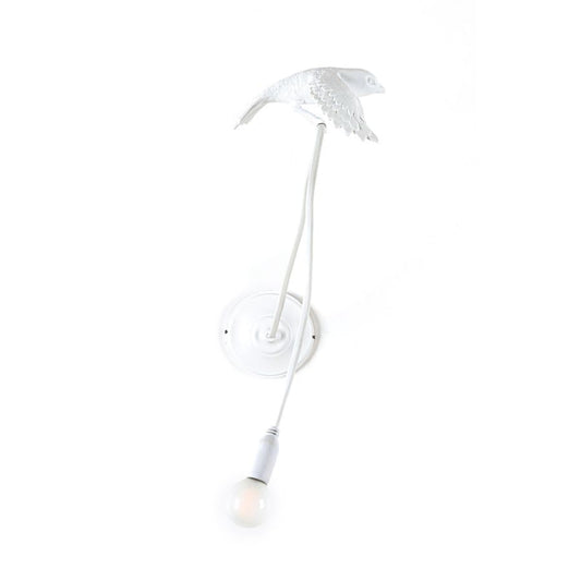 Resin Wall Lamp Sparrow Lamp Taking off by Seletti #White