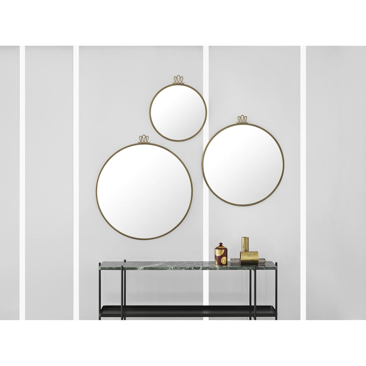 Randaccio Wall Mirror Round Ø70 cm Antique Brass
