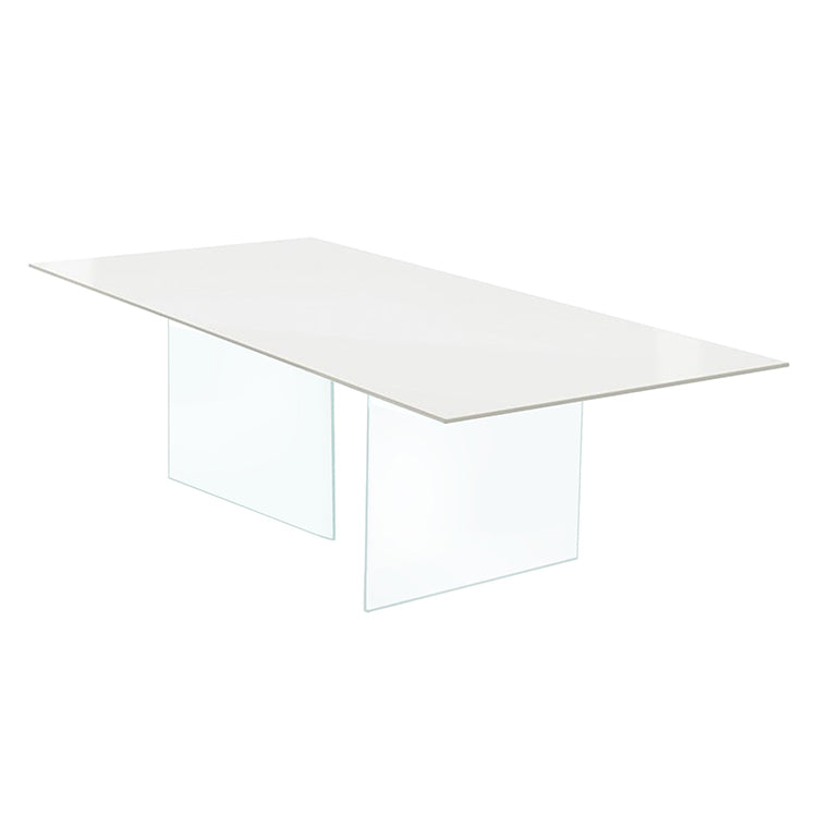 AIR Glass Table - White glass top