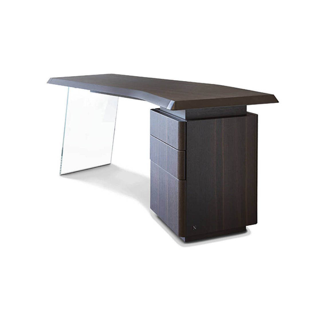 Phantom - Wooden Secretary Desk With Drawers by Natuzzi Italia #Smoked Oak