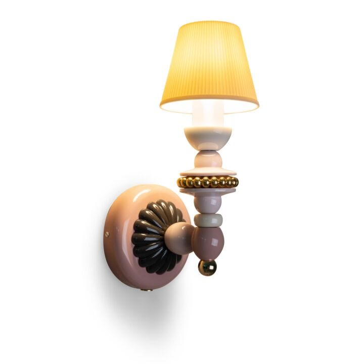 Firefly Wall Sconce by Lladró #Pink and gold