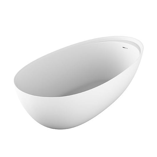 ECLIPSE - Freestanding oval Cristalplant® bathtub