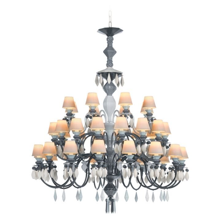 Belle de Nuit 40 Lights Chandelier by Lladró #Black (CE/UK)
