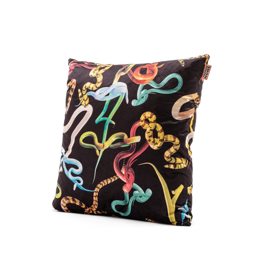 67 x 67 Fabric Cushion Snakes by Seletti