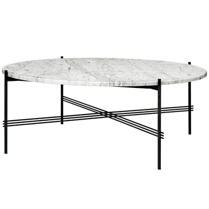 TS Coffee Table Round Ø105 Black/ Green Guatemala Marble