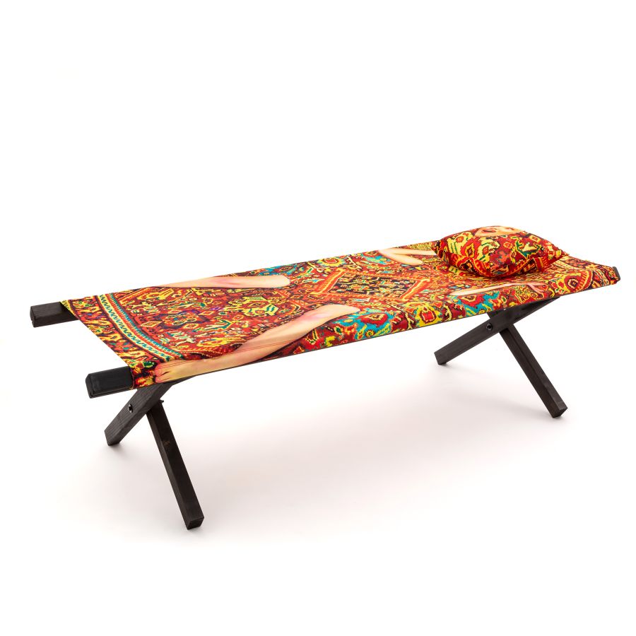 beech and polyester Poolbed Lady on Carpet by Seletti