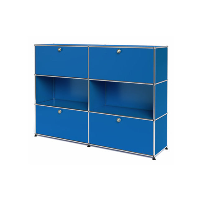 2x3 Modular Metal Highboard with 2-2 top bottom doors [W(750+750)XD350XH(350+350+350)] by Usm #Gentian Blue [RAL 5010]