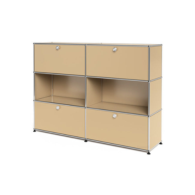 2x3 Modular Metal Highboard with 2-2 top bottom doors [W(750+750)XD350XH(350+350+350)] by Usm #USM Beige