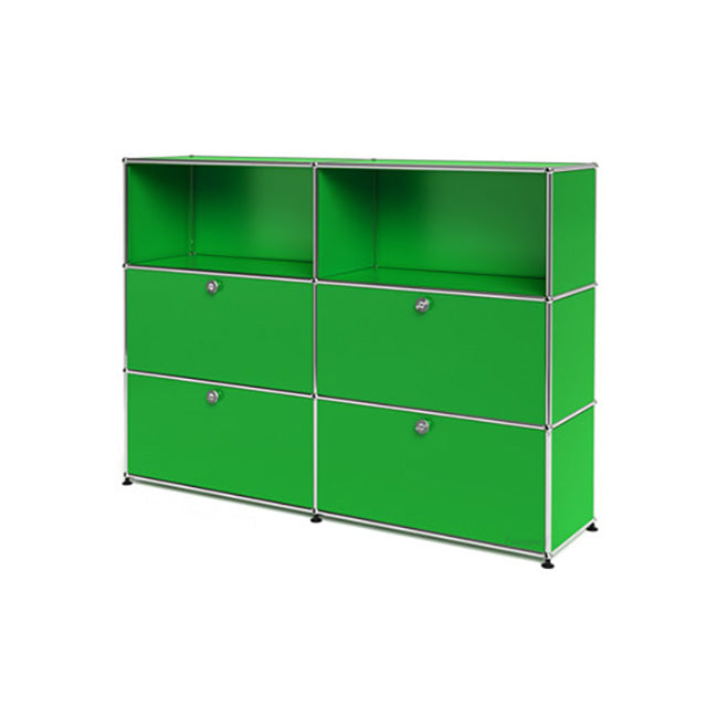 2x3 Modular Metal Highboard with 4 bottom doors [W(750+750)XD350XH(350+350+350)] by Usm #USM Green