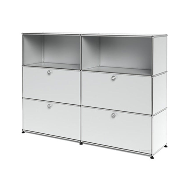 2x3 Modular Metal Highboard with 4 bottom doors [W(750+750)XD350XH(350+350+350)] by Usm #USM Matte Silver