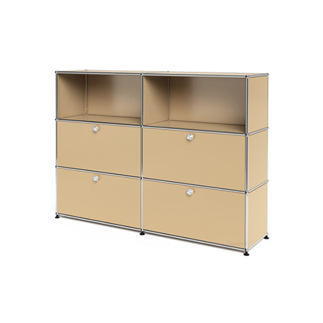 2x3 Modular Metal Highboard with 4 bottom doors [W(750+750)XD350XH(350+350+350)] by Usm #USM Beige