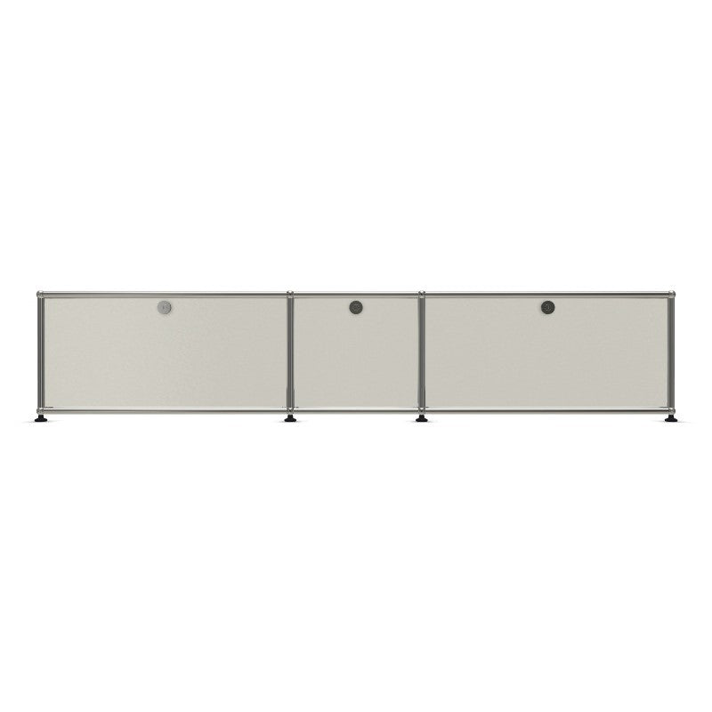 3x1 Modular Metal Sideboard with 3 doors [W(750+395+750)XD350XH350] by Usm #Pure White [RAL 9010]