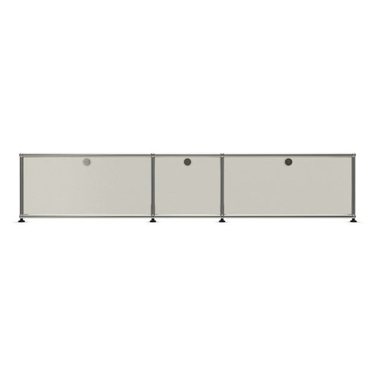 3x1 Modular Metal Sideboard with 3 doors [W(750+395+750)XD350XH350] by Usm #Pure White [RAL 9010]