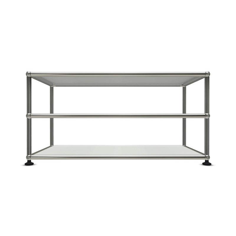 1x2 Modular Metal Sidetable with 2-1 pannels [W750XD350XH(175+175)] by Usm #Light Gray [RAL 7035]