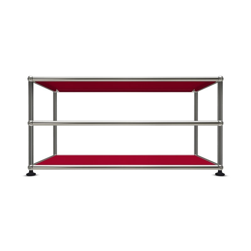 1x2 Modular Metal Sidetable with 2-1 pannels [W750XD350XH(175+175)] by Usm #USM Ruby Red