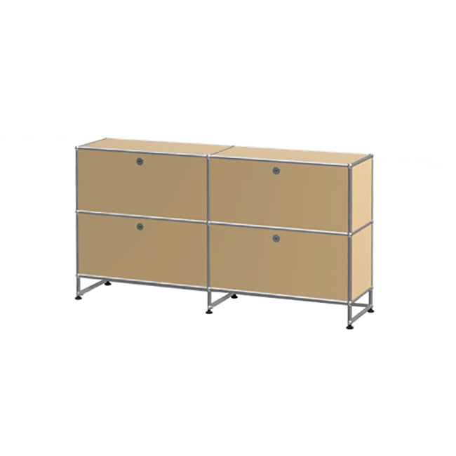 2x3 Modular Metal Sideboard with 4 top doors [W750XD350XH(100+350+350)] by Usm #USM Beige