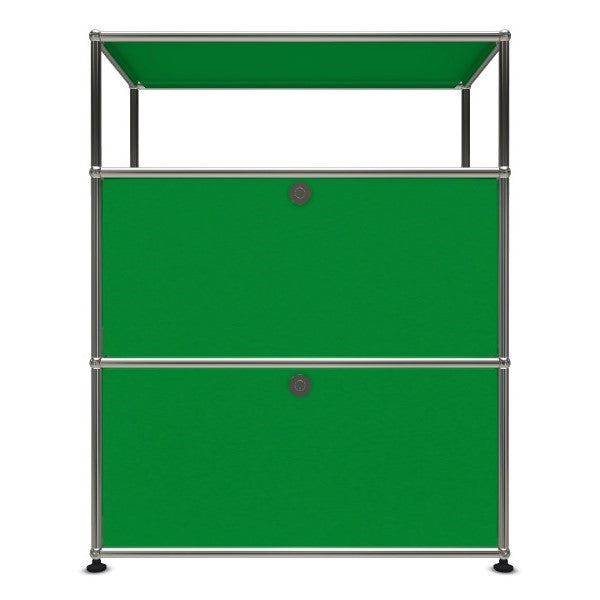 1x3 Modular Metal Highboard with 2 bottom doors [W750XD350XH(350+350+250)] by Usm #USM Green