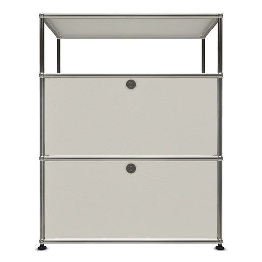 1x3 Modular Metal Highboard with 2 bottom doors [W750XD350XH(350+350+250)] by Usm #Pure White [RAL 9010]