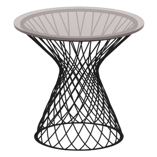 Heaven coffee table 50 cm by Emu #black, glass top #