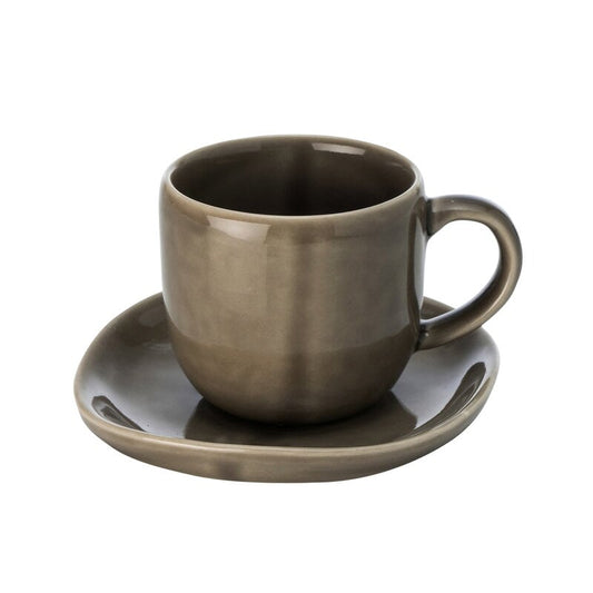 Svelte coffee cup and plate by Heirol #1,2 dl, olive #